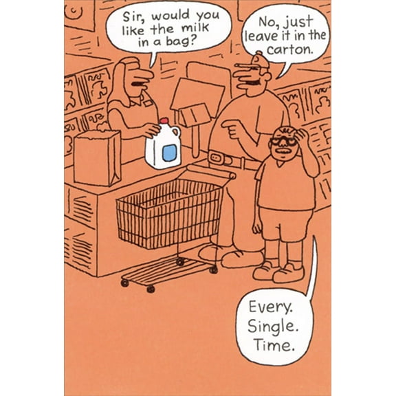 Recycled Paper Greetings Grocery Store : Milk in the Bag Funny / Humorous Father's Day Card