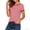 Red, variant on Womens Short Short Sleeve Striped Shirt 2026 Summer Crew Neck Tops Casual Loose Fit Tee Blue L