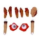thumbnail image 1 of FELTECHELECTR 10 piezas de accesorios de Halloween, juguetes de broma aterradores y espeluznantes para decoraciones de fiesta de terror (5 dedos oscuros cortados, combinación de ojos y orejas), 1 of 3