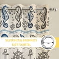 thumbnail image 6 of Vintage Coastal Kitchen Curtains Window Panels, Beach Nautical Seahorse Shell Anchor Insulated Window Treatment Curtain, Grommet Curtains for Bedroom/Living Room/Bathroom, 2 Piece 42"Wx63"L, 6 of 8