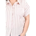 thumbnail image 4 of Blusa de algodon a rayas Roman Fashion /Tallas Extras, 5114 (Rosa) rosa 36, 4 of 6