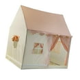 thumbnail image 2 of Corte de la tienda de campaña para niños con ventana Decoración de la sala de niños Fácil configuración de los regalos imaginativos plegables Casa de rosa, 2 of 9
