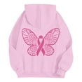 thumbnail image 7 of ZSQDM Women's Hoodies Sweatshirts Black Zip Up Hoodie Women Breast Cancer Awareness Hoodies for Women Ribbon Graphic Full Zip Up Sweatshirt Oversized Fleece Jackets Clothes Polyester (Xl), 7 of 7