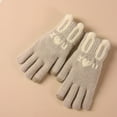 thumbnail image 2 of Women's Gloves Mittens Womens Gloves Winter Knitted Thick Warm Adult Riding Five Finger Warm Gloves, Women's Accessories Gloves Mittens, 2 of 3