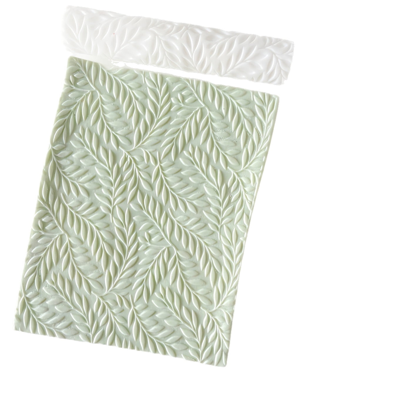 Natural Embossed Leaf Texture Polymer Clay Roller for DIY Earring Making