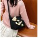thumbnail image 3 of Canvas bag cute cartoon bear doll school bag for female students black, 3 of 5