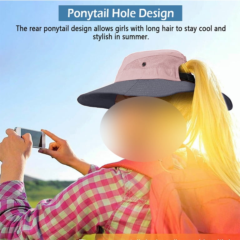 IC ICLOVER 2 Pack Women Summer Sun Hat Wide Brim Outdoor UV  display picture 1