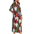 thumbnail image 7 of Hvot&aat Zipper Front Robes for Women Christmas Print Long Sleeve Nightgown Holiday Loungewear, 7 of 7