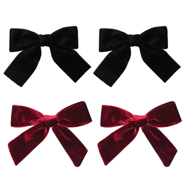 4pcs Accesorios para el cabello Hecho de terciopelo Diseño de arco Diseño de cabello Tocado Decoraciones para el cabello