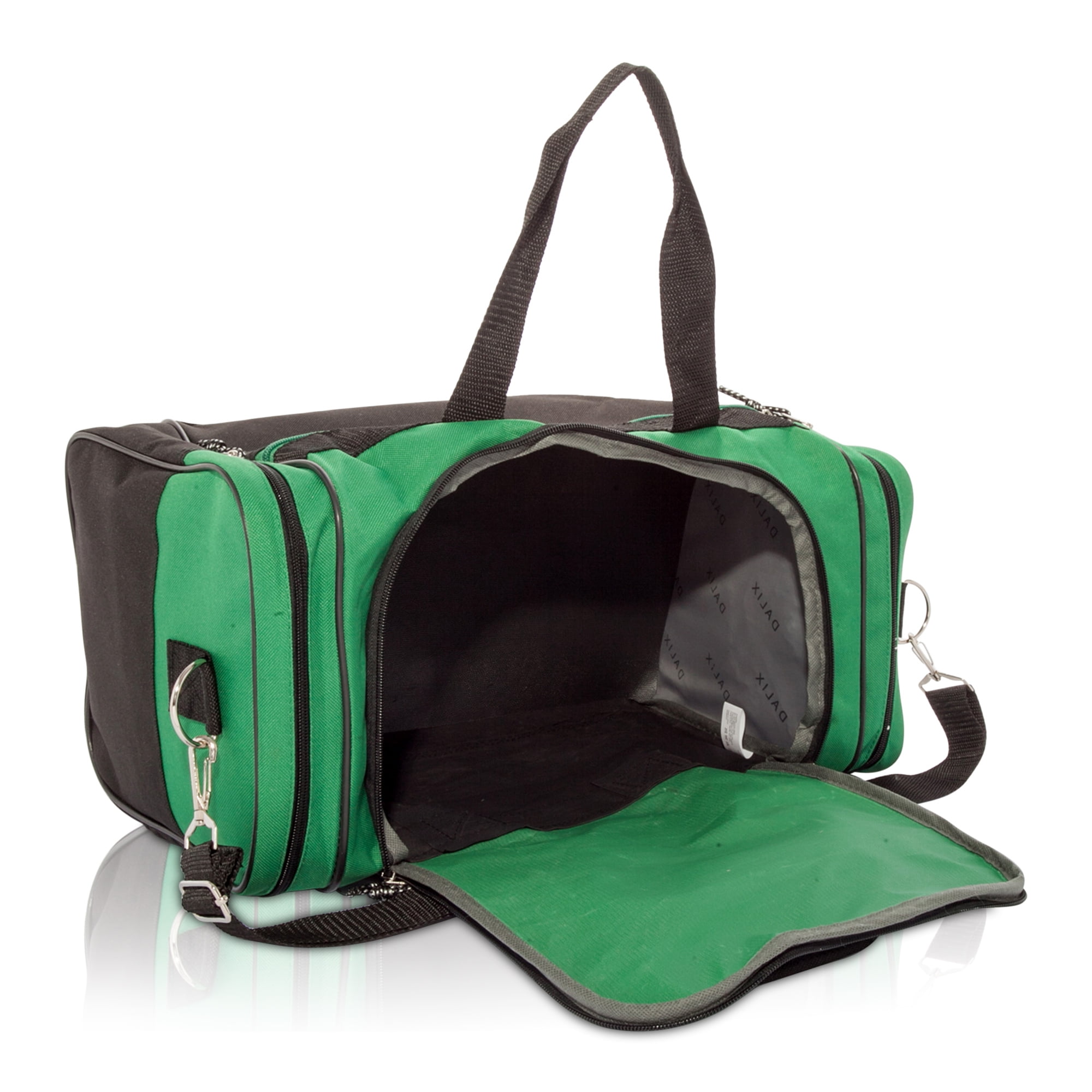 DALIX 17" Blank Duffel Bag Duffle Travel Size Sports Durable Gym Bag in Dark Green