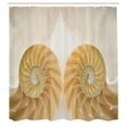 thumbnail image 3 of Ambesonne Geometric Shower Curtain, Symmetrical Seashells, 69"Wx84"L, Cream White, 3 of 5