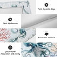 thumbnail image 6 of Teal Octopus Coastal Outdoor Rug for Patio/Deck/Porch, Non-Slip Large Area Rug 6 x 9 Ft, Summer Beach Ocean Coral Nautical Indoor Outdoor Rugs Washable Area Rugs, Reversible Camping Rug Carpet Runner, 6 of 8