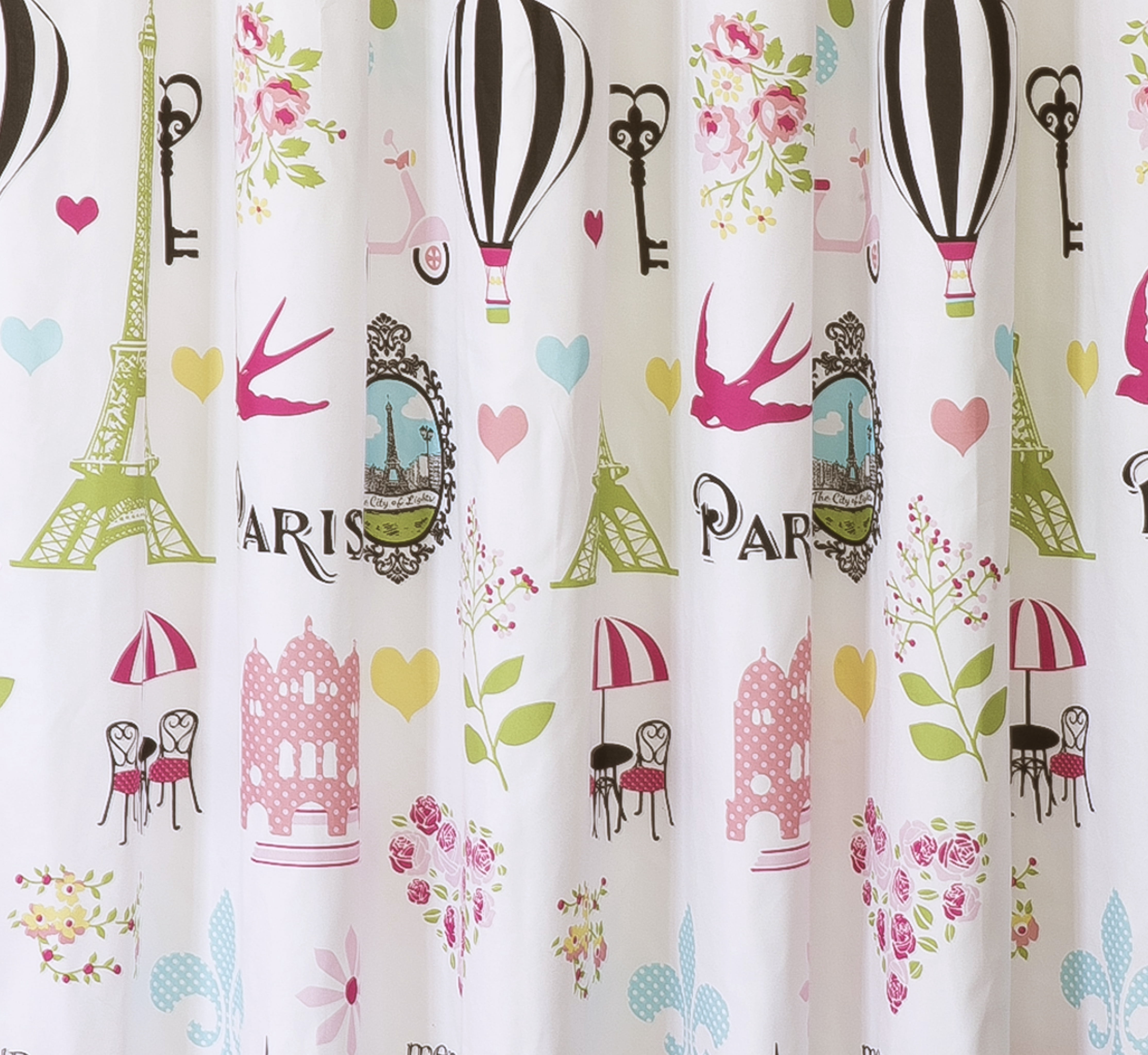 Your Zone I Love Paris Room Darkening Grommet Top Single Curtain Panel, 42 in x 84 in