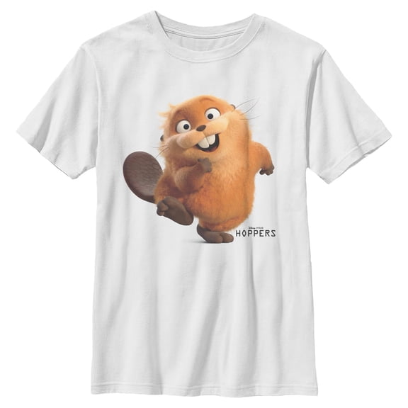 Boys Hoppers Mabel Beaver Happy Pose T Shirt