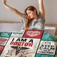thumbnail image 5 of Doctor Gifts, Doctor Themed Blanket for Doctor Appreciation, Retirement Retirement, Thank You Doctor Gifts for Women Men Boyfriend Son Husband, Anniversary Birthday 60"X50", 5 of 5