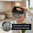 thumbnail image 5 of OVENTE 5-Speed Electric Hand Mixer with Storage Case,150W, Black HM151B | Stainless Steel Whisks, Compact Portable Design, Lightweight Handheld Mixer for Baking & Cooking, 5 of 9