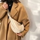 thumbnail image 3 of Bolso de hombro portátil de nailon para mujer, bandolera acolchada de tela Simple, bolso de viaje, bolso de mensajero, Color sólido, 3 of 5