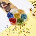 thumbnail image 3 of 4550 Piezas 2mm 12/0 7 colorful glass Beads Starter Material Seguro con Estuche de Almacenamiento Durable para Fabricación de Pulseras perfecl Pulseras de cuentas, 3 of 8