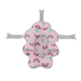 thumbnail image 4 of Asiento de baño para bebé, universal, flotante, plegable, suave y cómodo, alfombrilla de apoyo para bañera de bebé, color rosa arcoíris., 4 of 14