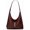 Wine Red, variant on Women's Solid Color PU Leather Shoulder Bag