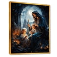thumbnail image 2 of Designart "Twilight Nativity Scene Religious Art I" Christianity Floater Framed Wall Art Living Room, 2 of 5