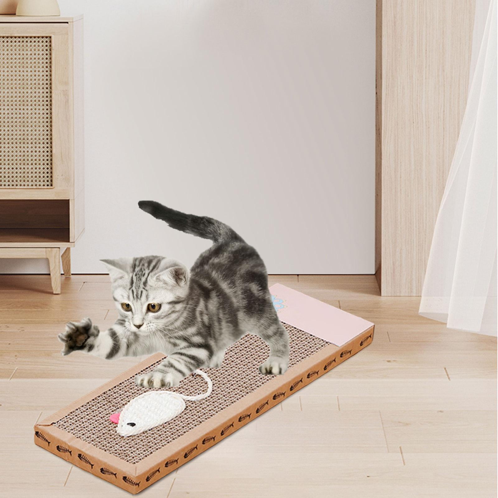 Kitten Scratch Pad Cat Scratcher Cardboard Lounge Couch Bed Durable Corrugated Paper Claw for Indoor Cats Protect Carpets Pet