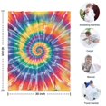 thumbnail image 4 of Colorful Rainbow Tie Dye Spiral Pattern Blanket,Comfortable Soft Flannel Throw Blanket,All Season,Warm Lightweight Blankets for Sofa Bed Couch Living Room Chair,30"x40", 4 of 4