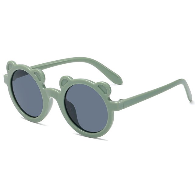 Bonitas gafas de sol para niños con montura redonda y diseño de oso, gafas de sol de verano, gafas de sol modernas para bebés