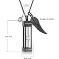thumbnail image 2 of Cremation Urn Necklace for Ashes Timeless Hourglass Memorial Pendant Keepsake Jewelry for Human Pet Ashes with 12 Birthstone Angel Wing for Human Pet Ashes, 2 of 7