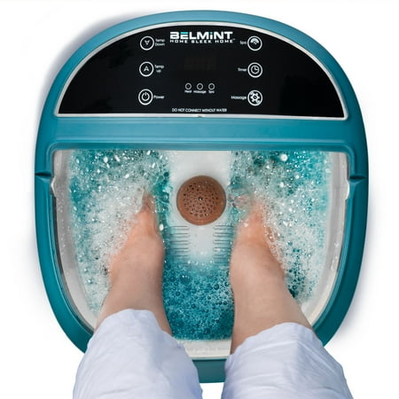 Pedicure Spa Equipment (Belmint Foot Spa Bath Massager with Heat, Foot Soaking Tub Features Vibration, Bubbles and LCD Screen for Adjusting Massage)
