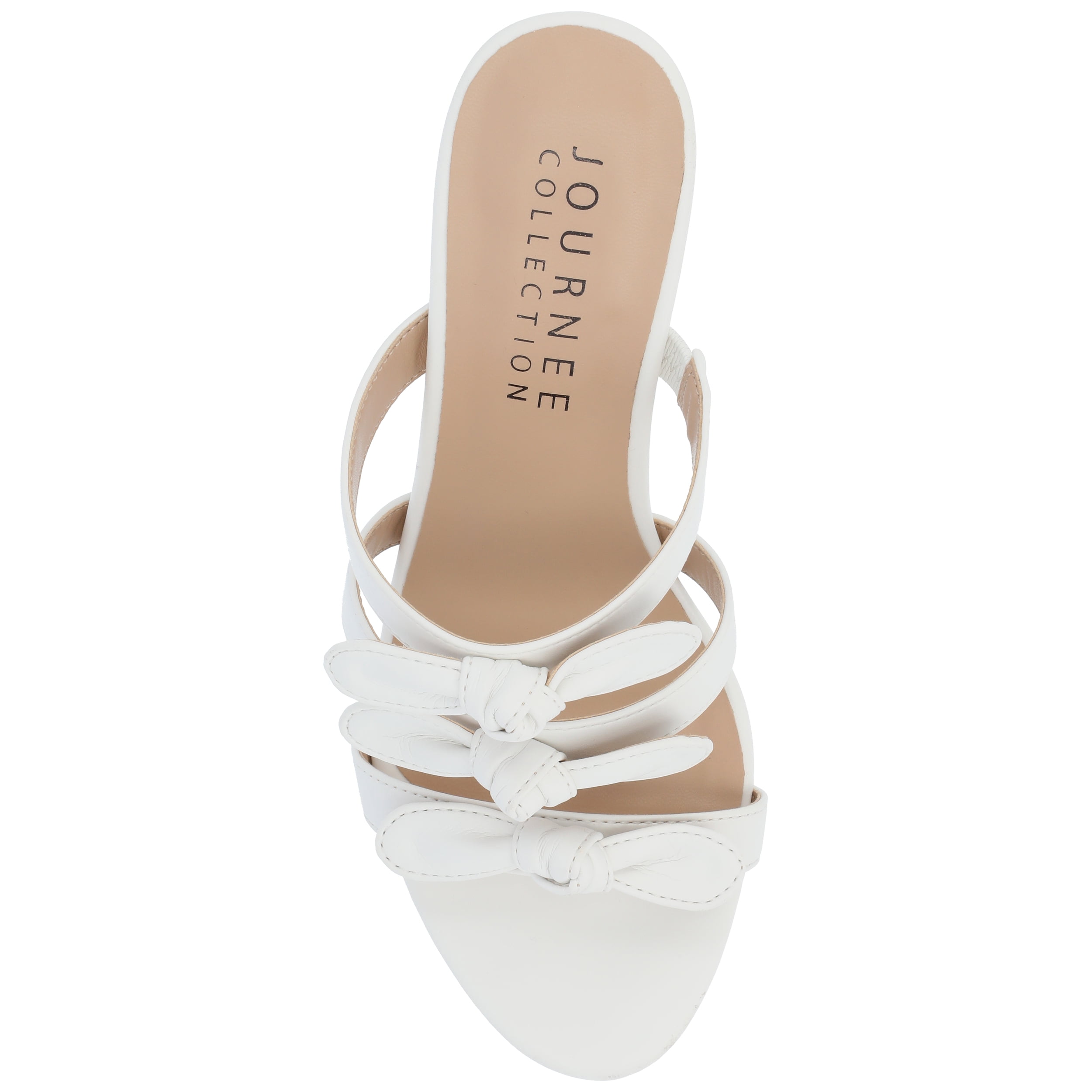 Journee Womens Kristina Vegan Leather Slip On Open Toe Sandals