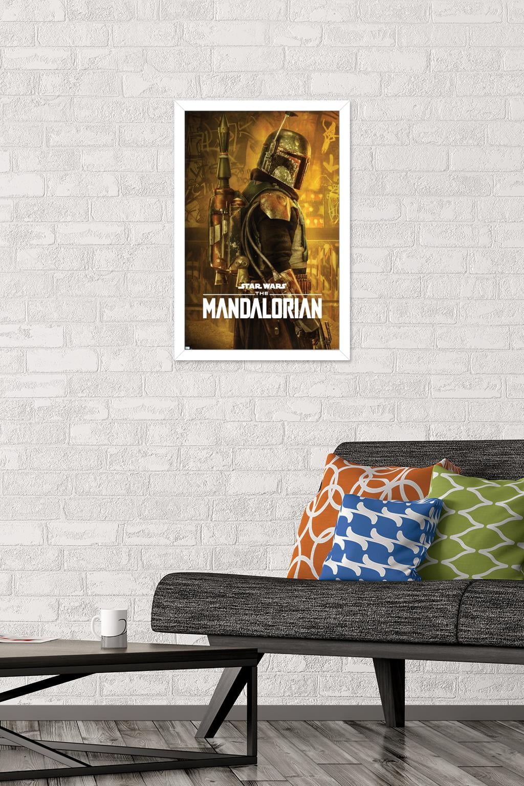 Star Wars: The Mandalorian Season 2 - Boba Fett One Sheet Wall Poster, 14.725" x 22.375", Framed