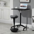 thumbnail image 2 of Vinsetto Tabouret Chaise Oscillant Sans Dossier, Tabouret d'Apprentissage Réglable, Gris, 2 of 10