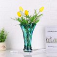 thumbnail image 3 of Jarrón de cristal LCCCK Teal 9.0 H para flores y decoración del hogar, 3 of 7
