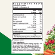 Floradix Iron Tablets - Iron Supplement with B Vitamins, Folic Acid, Vitamin C & More - Energy Support - Vegetarian & Gluten-Free - 80 Tablets (80 Servings)