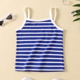 thumbnail image 2 of FAIWAD Kids Girl Summer Tank Tops Sleeveless Striped Spaghetti Strap Ribbed Knit Camisole Going Out Crop Top, 2 of 3