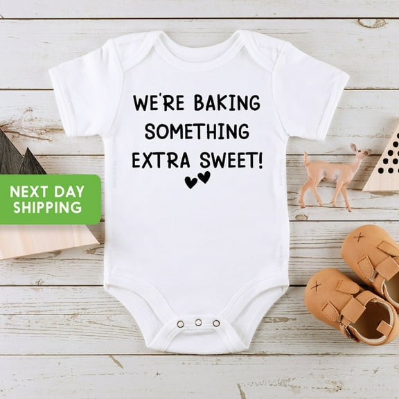 Baby Bodysuit BELLA CANVAS Bun In The Oven Pregnancy Announcement Onesie Baking Baby Announcement, Funny Announcement Onesie