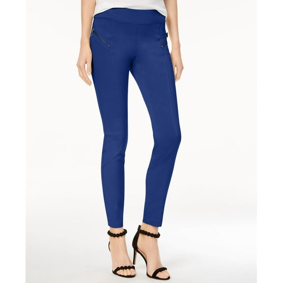 Skinny Moto Pants Bright Blue 0