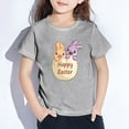 thumbnail image 3 of MZXELPRJD Chemises Filles Pâques 2025 Imprimé Lapin Dessin Animé T-Shirt Graphique Filles Manches Courtes Col Rond Décontracté, 3 of 6