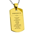 thumbnail image 1 of Stainless Steel Gift of God Ephesians 2:8 Dog Tag Pendant Necklace, 1 of 1