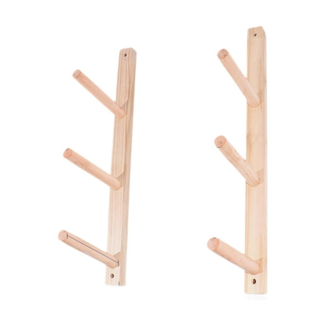 ziyahi 2 Pieces Wood Yoga Mat Storage Rack Organizer Holder Mat Yoga for Skateboard 3 Tier