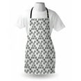 thumbnail image 4 of Abstract Apron, Simplistic Drawn Wagon Wheel on Twiggy Lines with Leaves, Unisex Kitchen Bib with Adjustable Neck for Cooking Gardening, Adult Size, Dark Taupe Grey, by Ambesonne, 4 of 4