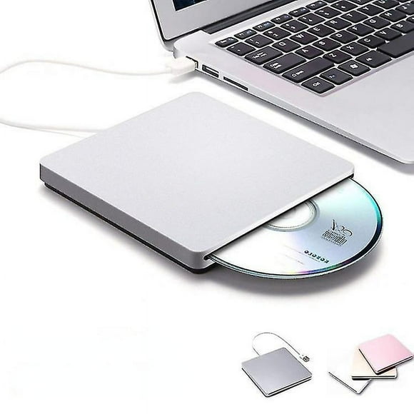Apple Macbook Pro Air Mac Pc Laptop Usb External Slot In Cd / Dvd Drive Burner Colour silver-1