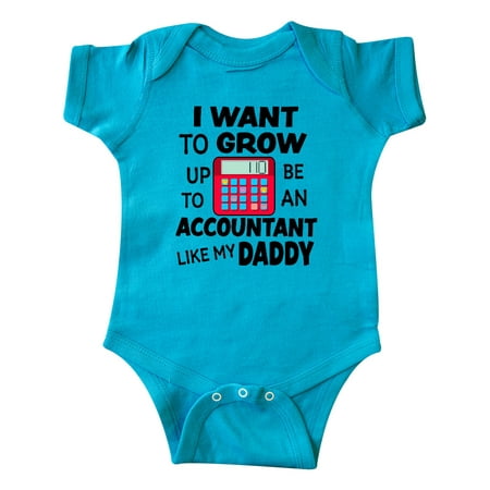 

Inktastic I Want To Grow up To Be An Accountant Like My Daddy Gift Baby Boy or Baby Girl Bodysuit