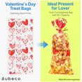 thumbnail image 4 of Valentine Treat Bags, 120pcs Valentines Candy Bags with 120pcs Twist Ties for Snacks Cookies Packing, Cellophane Goodie Bags for Wedding Party Favor, 4 Styles, 4 of 7