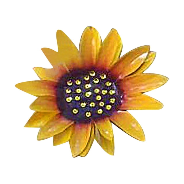 Xihbxyly Decoración Floral de Metal, Diseño Artesanal de Esmalte Aerografiado, Acabado Resistente a La Intemperie, Arte Vibrante para Jardín, Escultura, Decoración para Patio y Exterior, Regalo para
