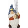thumbnail image 1 of Resin Gnome Figurin Rain Gauges, Hand Painted Gnome Sculpture with Plastic Water Gauge, 1 of 4