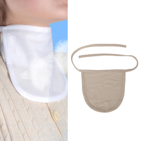 Neck Gaiter, Single Layer Tracheostomy Guard, Neck Stoma Cover, Shield Pure Cotton Full Throat Trachea Protector, Beige