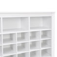 thumbnail image 6 of Modern Shoe Cabinet with Curved Base, 5 Tier Wood Freestanding Shoe Rack 24 Shoe Cubby Console Shoe Organizer, 6 of 8