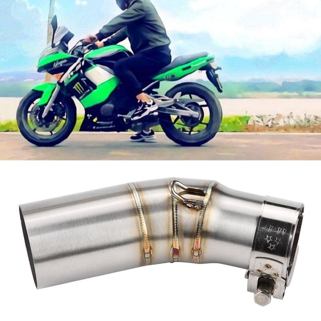Accesorio de motocicleta de acero inoxidable tubo de escape medio para Kawasaki NINJIA 400 18-19 Khall QC15423
